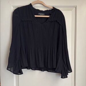 Black Bell Sleeve Blouse